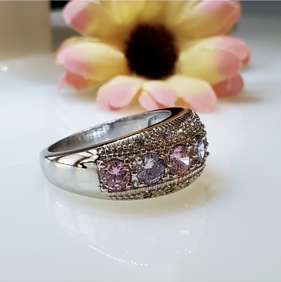 NEW Trio of Gemstones Sterling Silver Ring - Picture 5 of 13